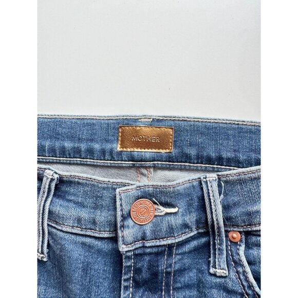 MOTHER The Insider Crop Step Chew Dancing On Coals Bootcut Jeans, Size 27 - Picture 13 of 15